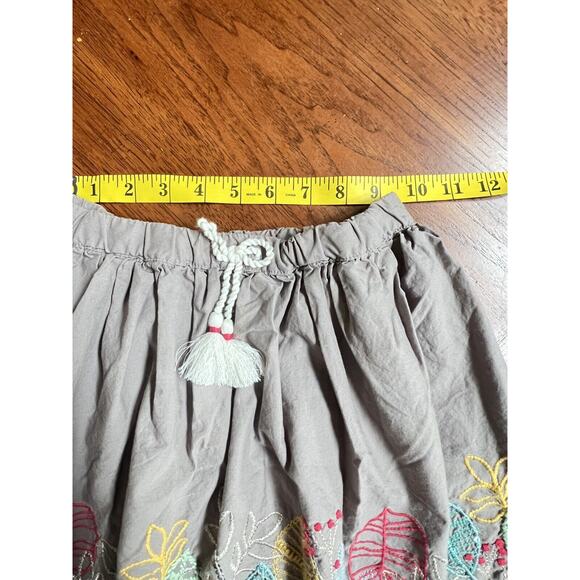 Peek Girls Skirt Elastic Waist Colorfully Embroidered Drawstring Excellent 6 7 - Picture 3 of 8
